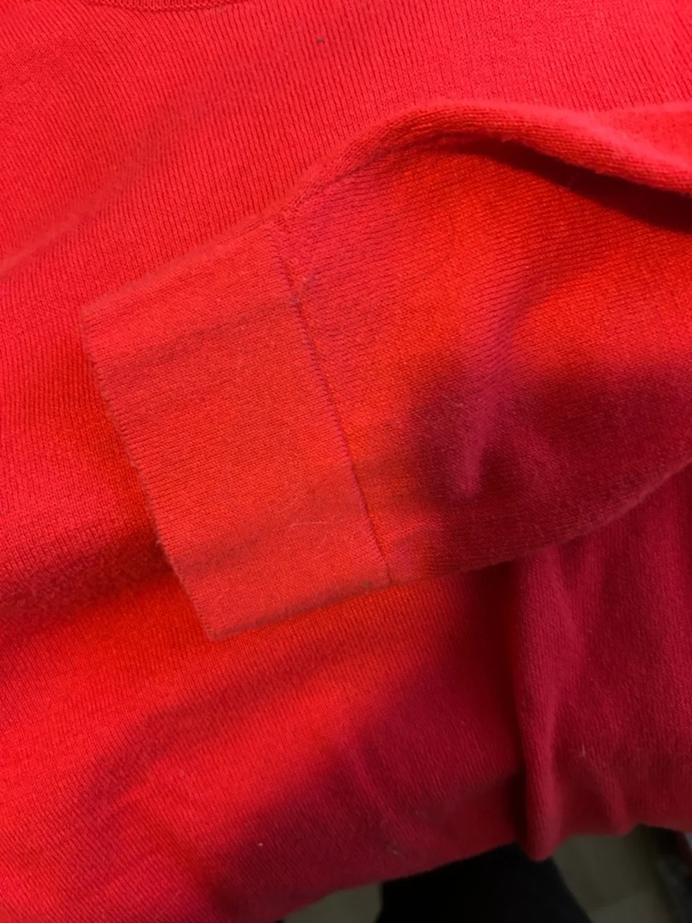 J. Crew Red Ruffle Collar Long Sleeve Top, XL